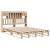 Pat cu bibliotecă fără saltea, 140x200 cm, lemn masiv de pin GartenMobel Dekor