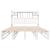 Pat cu bibliotecă fără saltea, alb, 140x200 cm, lemn masiv pin GartenMobel Dekor