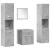 Set mobilier de baie, 4 piese, gri beton, lemn compozit GartenMobel Dekor