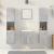 Set mobilier de baie, 4 piese, gri beton, lemn compozit GartenMobel Dekor