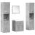 Set mobilier de baie, 5 piese, gri beton, lemn prelucrat GartenMobel Dekor