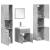 Set mobilier de baie, 5 piese, gri beton, lemn prelucrat GartenMobel Dekor