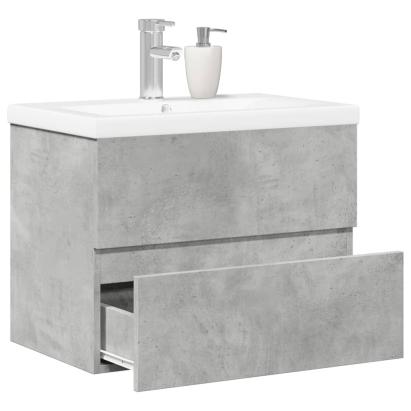Set mobilier de baie, 2 piese, gri beton, lemn compozit GartenMobel Dekor