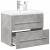 Set mobilier de baie, 2 piese, gri beton, lemn compozit GartenMobel Dekor