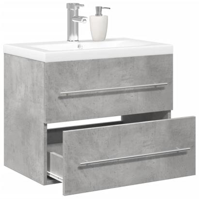 Set mobilier de baie, 2 piese, gri beton, lemn compozit GartenMobel Dekor
