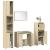 Set mobilier de baie, 4 piese, stejar sonoma, lemn prelucrat GartenMobel Dekor