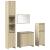 Set mobilier de baie, 4 piese, stejar sonoma, lemn prelucrat GartenMobel Dekor