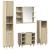 Set mobilier de baie, 4 piese, stejar sonoma, lemn prelucrat GartenMobel Dekor