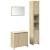 Set mobilier de baie, 3 piese, stejar sonoma, lemn prelucrat GartenMobel Dekor