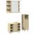 Set mobilier de baie, 3 piese, stejar sonoma, lemn prelucrat GartenMobel Dekor
