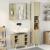 Set mobilier de baie, 3 piese, stejar sonoma, lemn prelucrat GartenMobel Dekor