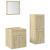 Set mobilier de baie, 3 piese, stejar sonoma, lemn prelucrat GartenMobel Dekor