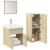Set mobilier de baie, 3 piese, stejar sonoma, lemn prelucrat GartenMobel Dekor