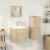 Set mobilier de baie, 3 piese, stejar sonoma, lemn prelucrat GartenMobel Dekor