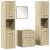 Set mobilier de baie, 4 piese, stejar sonoma, lemn prelucrat GartenMobel Dekor