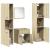 Set mobilier de baie, 4 piese, stejar sonoma, lemn prelucrat GartenMobel Dekor