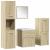 Set mobilier de baie, 5 piese, stejar sonoma, lemn prelucrat GartenMobel Dekor