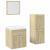 Set mobilier de baie, 4 piese, stejar sonoma, lemn prelucrat GartenMobel Dekor