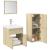 Set mobilier de baie, 4 piese, stejar sonoma, lemn prelucrat GartenMobel Dekor