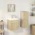 Set mobilier de baie, 4 piese, stejar sonoma, lemn prelucrat GartenMobel Dekor