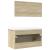 Set mobilier de baie, 3 piese, stejar sonoma, lemn prelucrat GartenMobel Dekor
