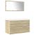 Set mobilier de baie, 3 piese, stejar sonoma, lemn prelucrat GartenMobel Dekor