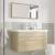 Set mobilier de baie, 3 piese, stejar sonoma, lemn prelucrat GartenMobel Dekor