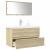 Set mobilier de baie, 3 piese, stejar sonoma, lemn prelucrat GartenMobel Dekor