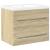 Set mobilier de baie, 2 piese, stejar sonoma, lemn prelucrat GartenMobel Dekor