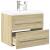 Set mobilier de baie, 2 piese, stejar sonoma, lemn prelucrat GartenMobel Dekor