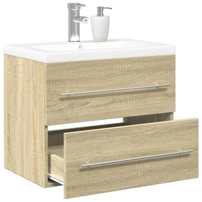Set mobilier de baie, 2 piese, stejar sonoma, lemn prelucrat GartenMobel Dekor