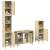 Set mobilier de baie, 3 piese, stejar sonoma, lemn prelucrat GartenMobel Dekor