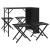 Set mobilier de grădină, pliabil, 5 piese, negru, poliratan  GartenMobel Dekor
