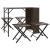 Set mobilier de grădină, pliabil, 5 piese, maro, poliratan GartenMobel Dekor