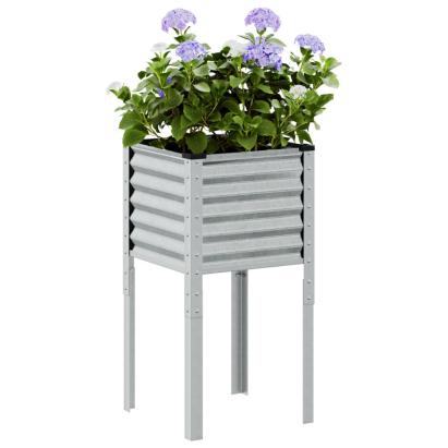 Jardinieră de grădină, 45x45x88 cm, oțel galvanizat GartenMobel Dekor