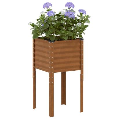 Jardinieră de grădină, 45x45x88 cm, oțel rezistent intemperii GartenMobel Dekor