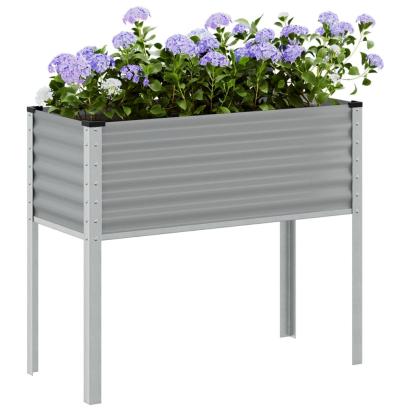 Jardinieră de grădină, gri, 100x41x90 cm, oțel GartenMobel Dekor