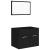 Set mobilier de baie, 2 piese, negru, PAL GartenMobel Dekor
