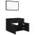 Set mobilier de baie, 2 piese, negru, PAL GartenMobel Dekor