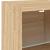 Comodă TV de perete cu lumini LED, stejar sonoma 30x28,5x30 cm GartenMobel Dekor