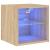 Comodă TV de perete cu lumini LED, stejar sonoma 30x28,5x30 cm GartenMobel Dekor