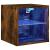 Comodă TV de perete cu lumini LED, stejar fumuriu 30x28,5x30 cm GartenMobel Dekor