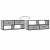 Dulap TV, gri sonoma, 100x31x39,5 cm, lemn prelucrat și metal GartenMobel Dekor