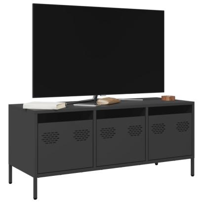 Dulap TV, negru, 101,5x39x43,5 cm, oțel laminat la rece GartenMobel Dekor