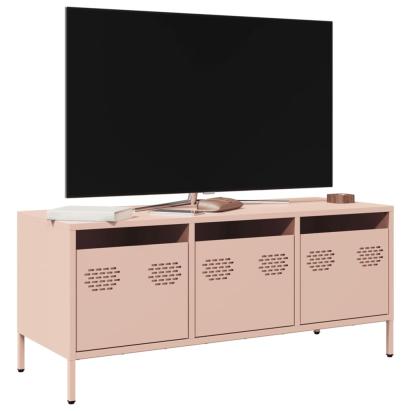 Dulap TV, roz, 101,5x39x43,5 cm, oțel laminat la rece GartenMobel Dekor