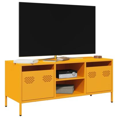 Dulap TV, galben muștar, 101,5x39x43,5 cm, oțel laminat la rece GartenMobel Dekor