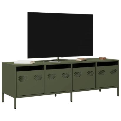 Dulap TV, verde măsliniu, 135x39x43,5 cm, oțel laminat la rece GartenMobel Dekor