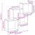 Dulap de perete, gri beton, 78x18x71 cm, lemn prelucrat GartenMobel Dekor
