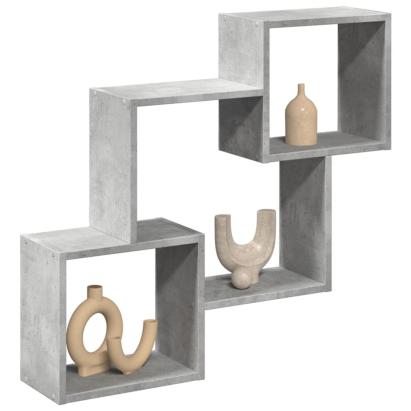 Dulap de perete, gri beton, 78x18x71 cm, lemn prelucrat GartenMobel Dekor