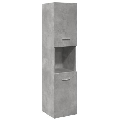 Dulap suspendat de baie, gri beton, 30x30x130 cm lemn prelucrat GartenMobel Dekor